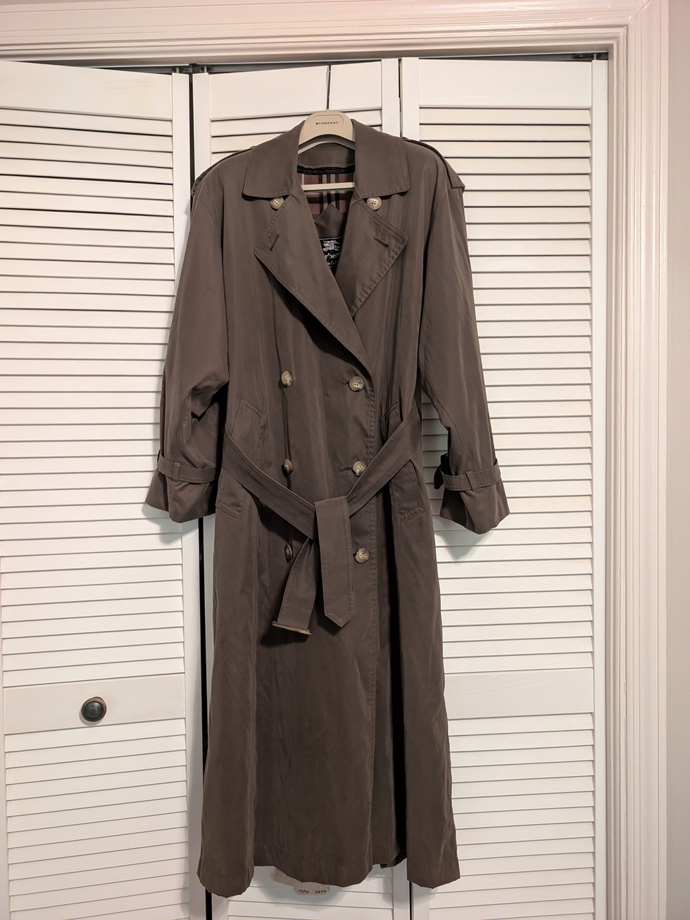 Vintage Burberrys Prorsum Trench Coat Size 4 Long Double Breasted W/ Liner